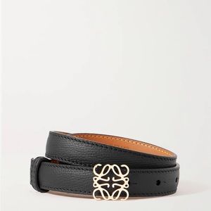 Loewe Anagram textured leather belt